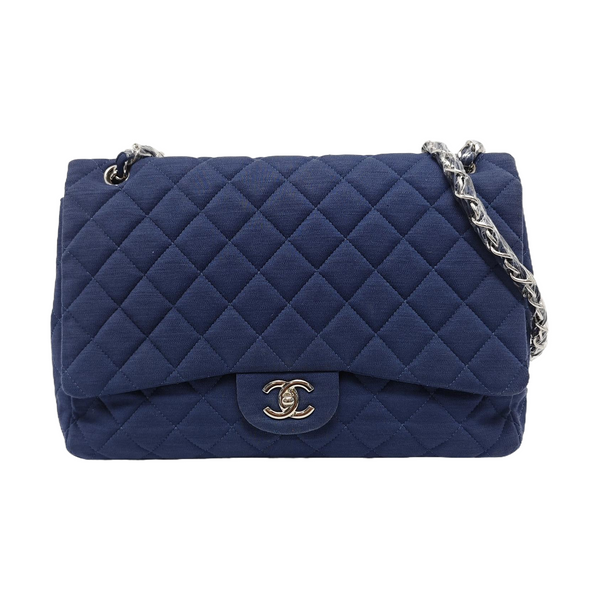 CLASSIC FLAP Jumbo Quilted Fabric Blue