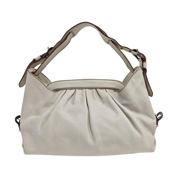 Calfskin Top Handle Bag White
