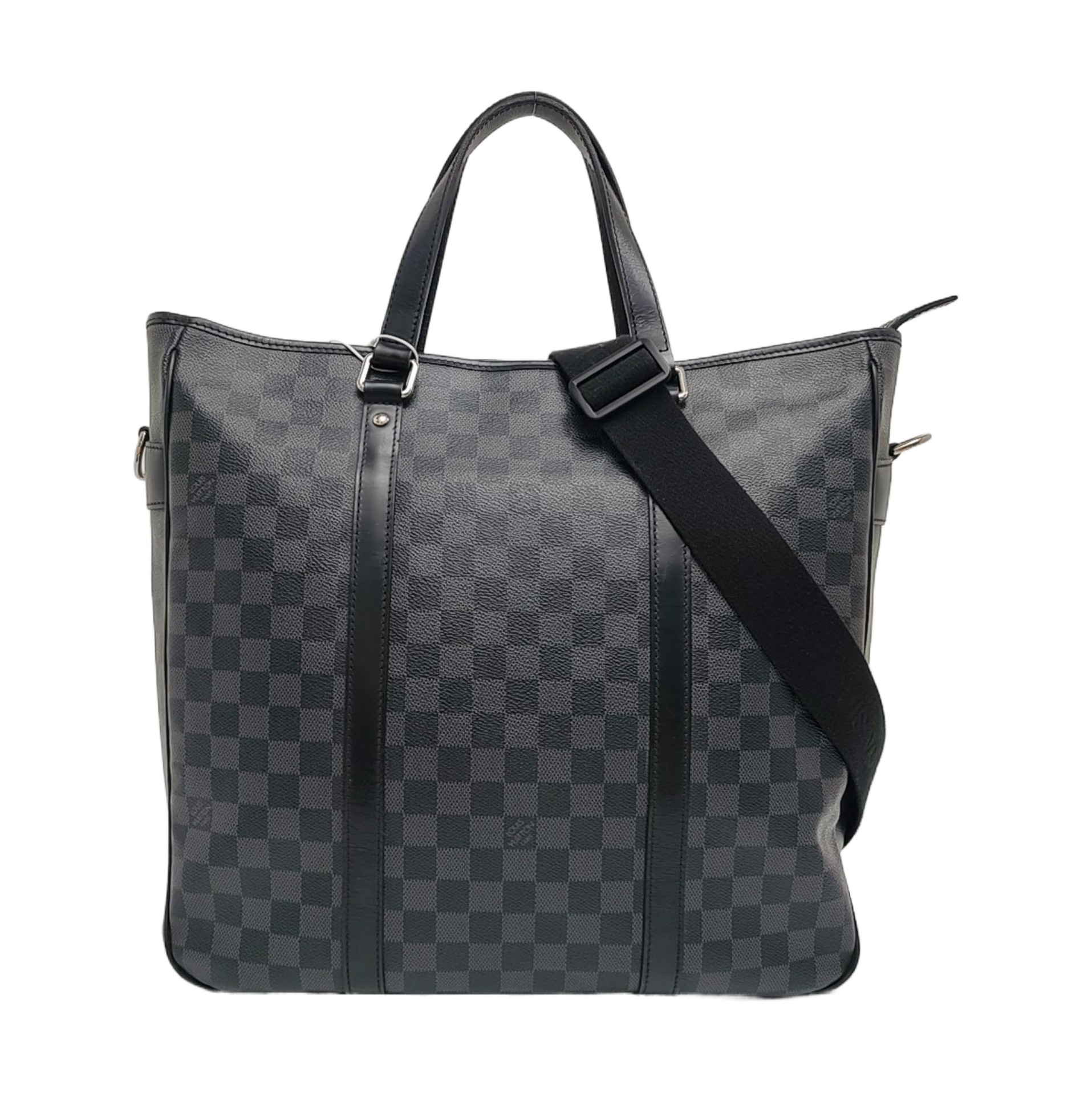 TADAO MM Damier Graphite Coated Canvas Gray