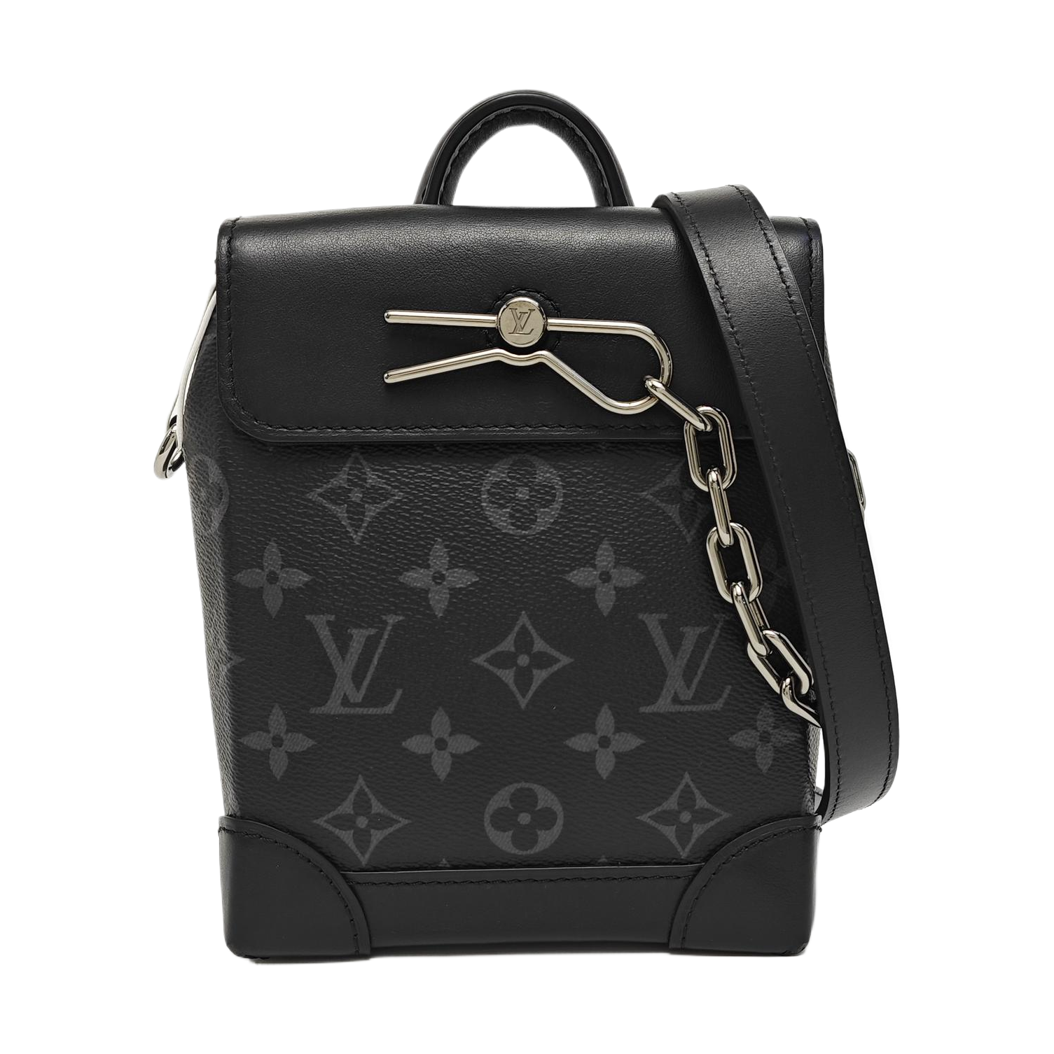STEAMER Extra Small Monogram Coated Canvas Black