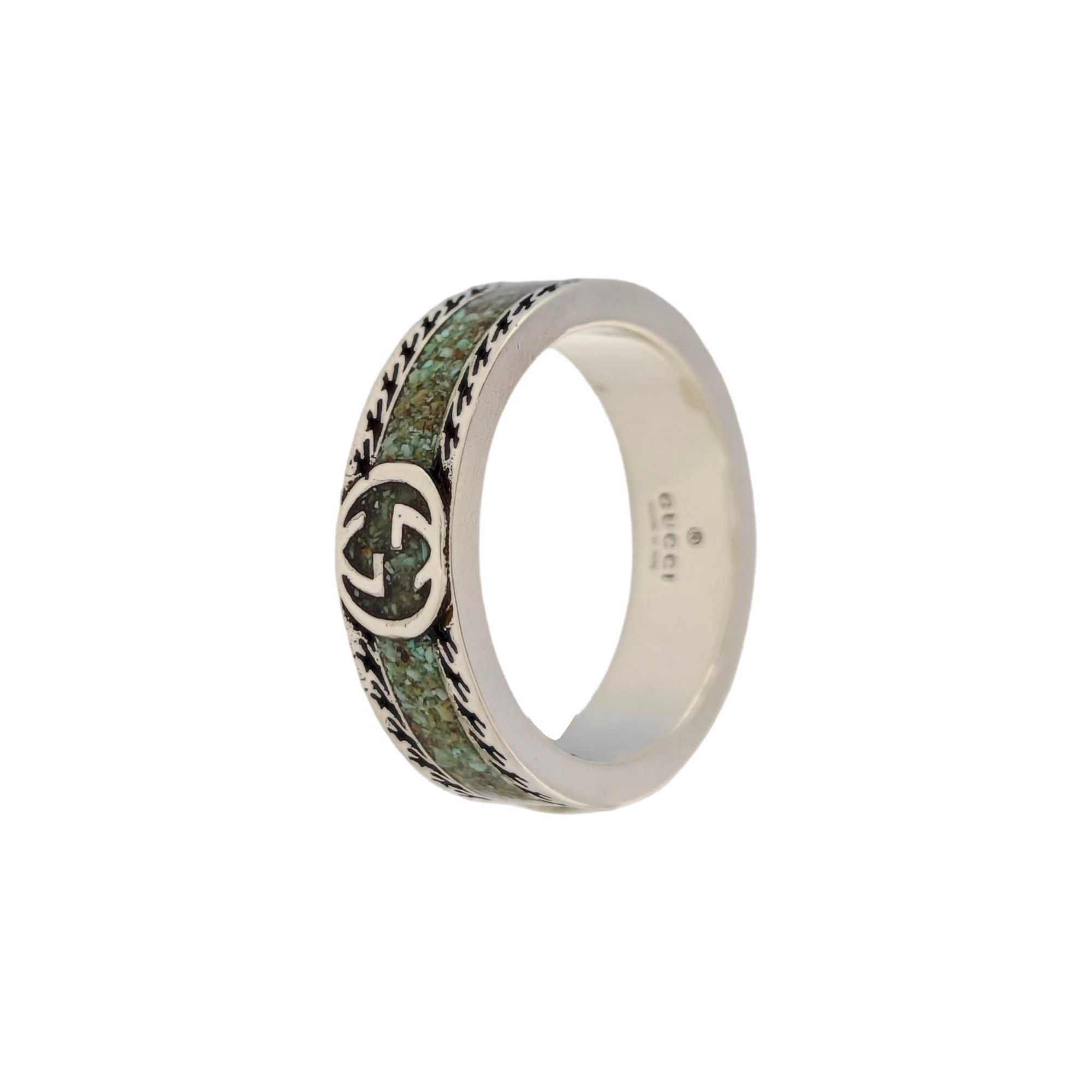 Interlocking G 925 Sterling Silver Ring HK 19