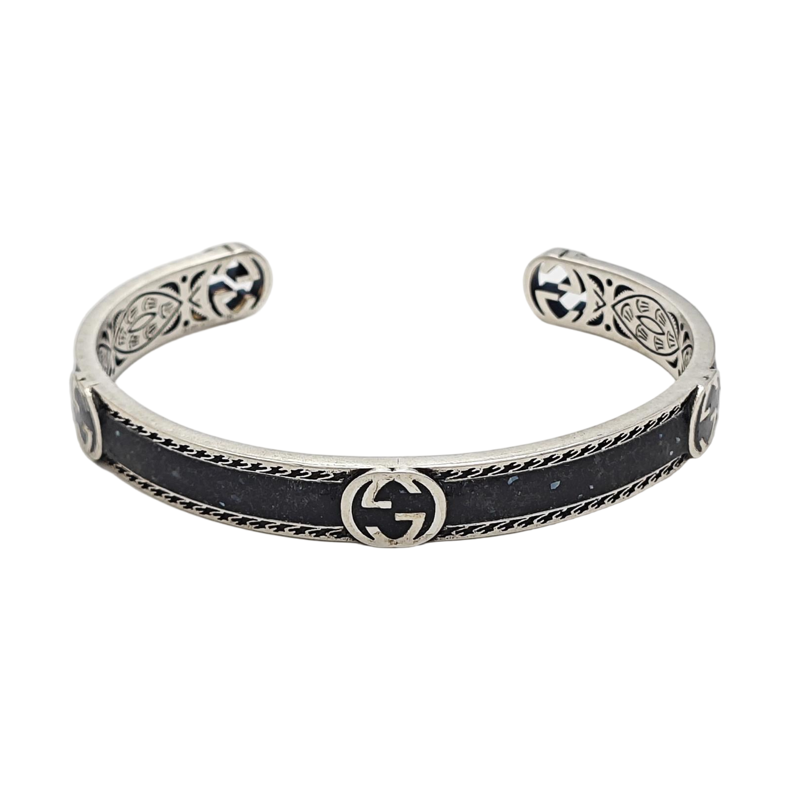 Interlocking G 925 Sterling Silver Bangle