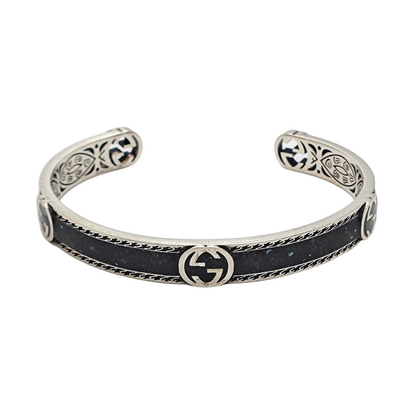 Interlocking G 925 Sterling Silver Bangle