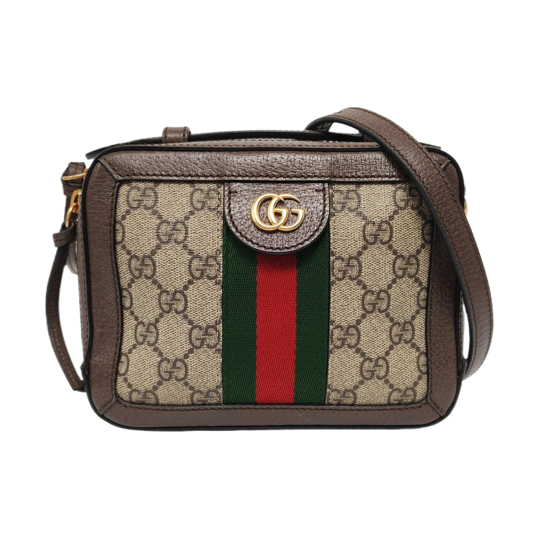 Ophidia Mini Monogram Coated Canvas Beige