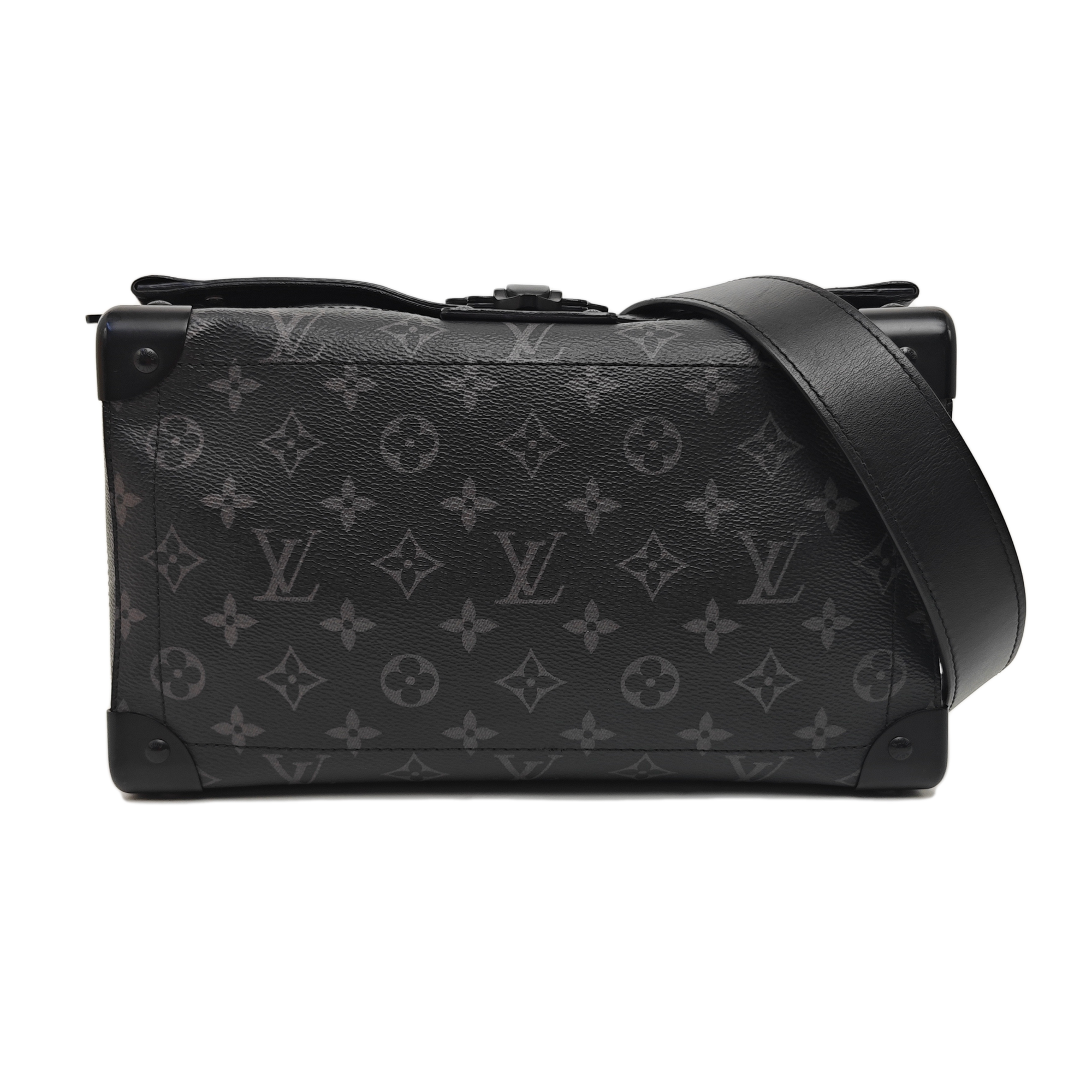 Monogram Coated Canvas Shoulder Bag Black