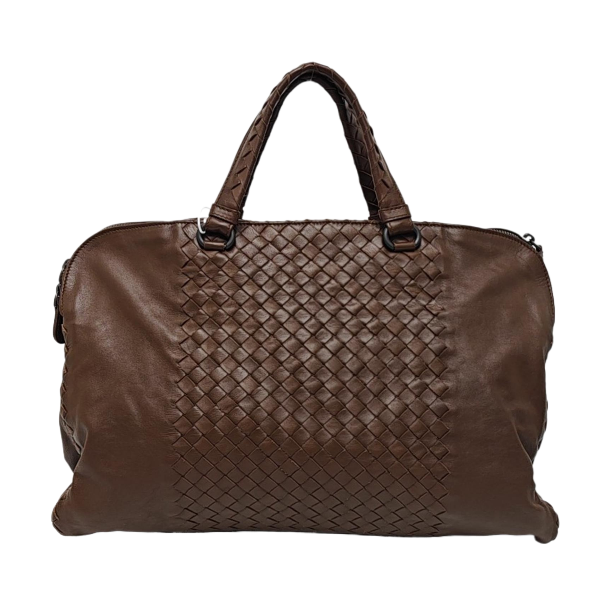 Calfskin Top Handle Bag Brown