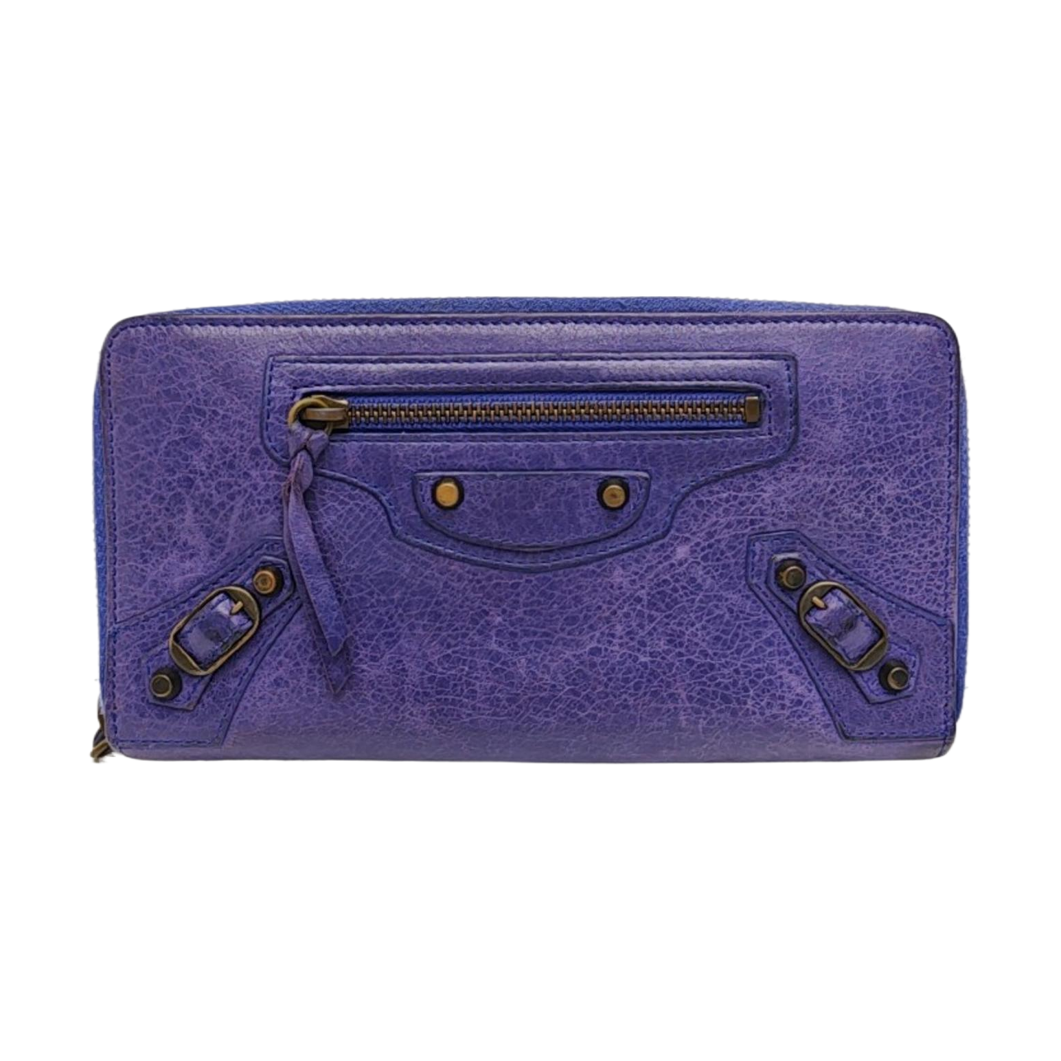 Classic City Lambskin Purple Wallet
