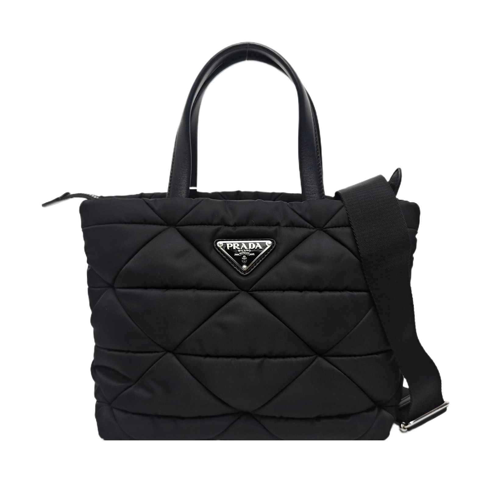 System Quilted Nylon Black