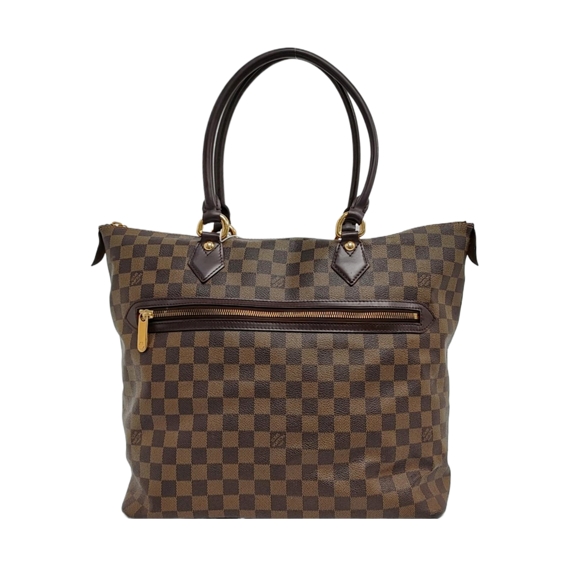 SALEYA Damier Ebene Coated Canvas Brown