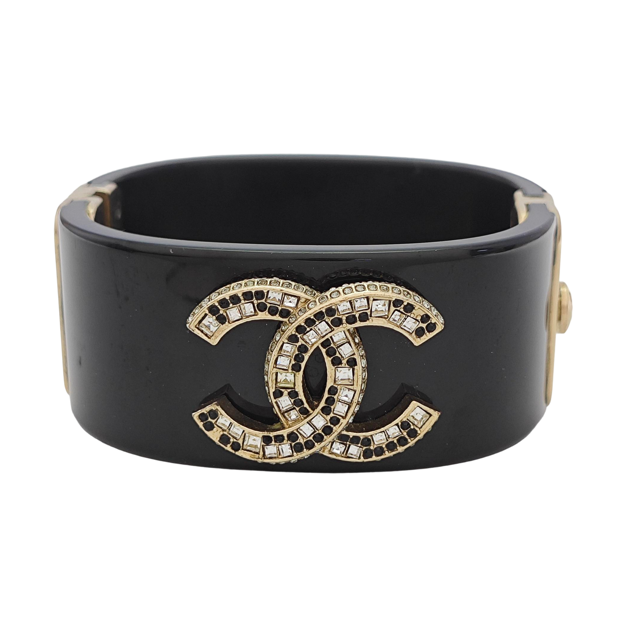 Synthetic Crystal Black Bangle