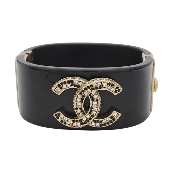 Synthetic Crystal Black Bangle