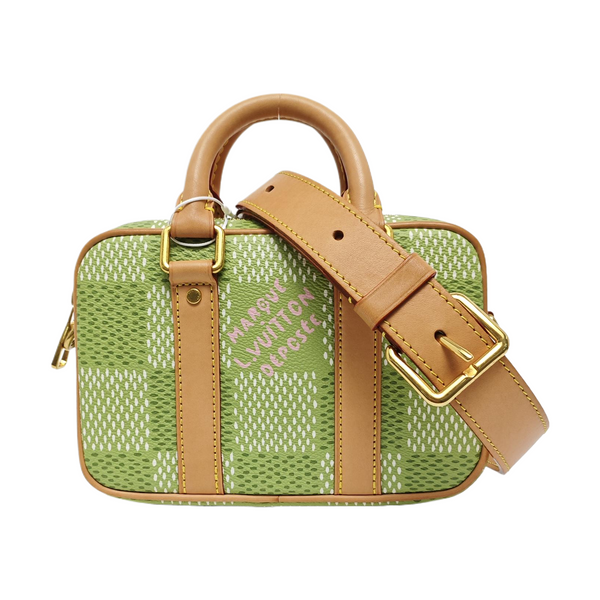 Damier Coated Canvas Shoulder Bag Nano Green