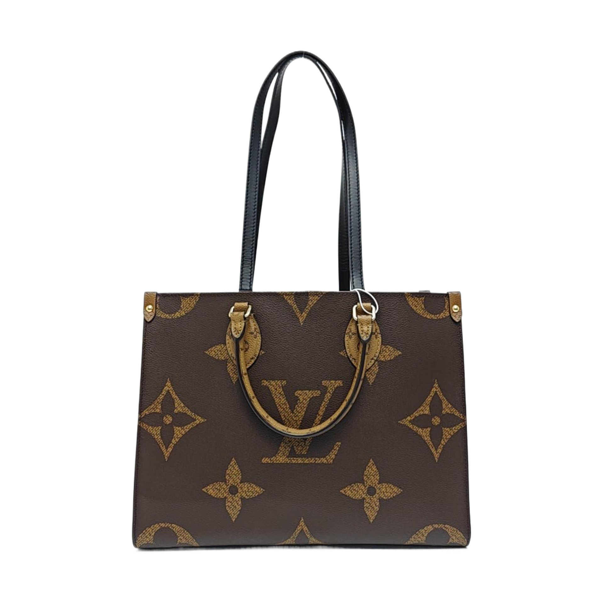 Authenticated pre-owned  ONTHEGO MM Monogram Coated Canvas Brown - Tote Bag at Looply