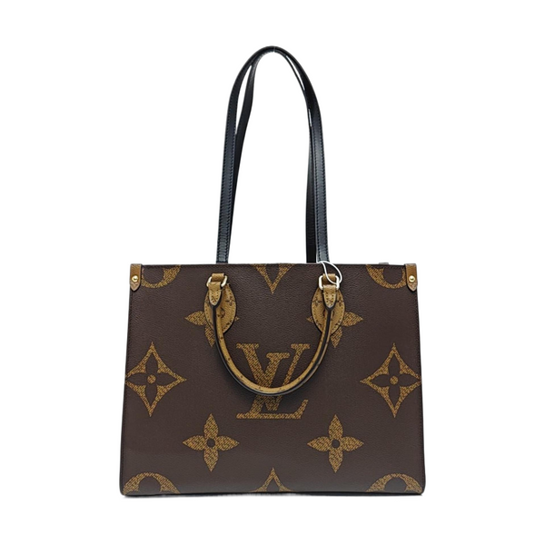 Authenticated pre-owned  ONTHEGO MM Monogram Coated Canvas Brown - Tote Bag at Looply