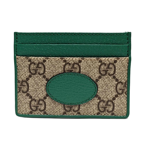 Retro Monogram Coated Canvas Green Card Holder