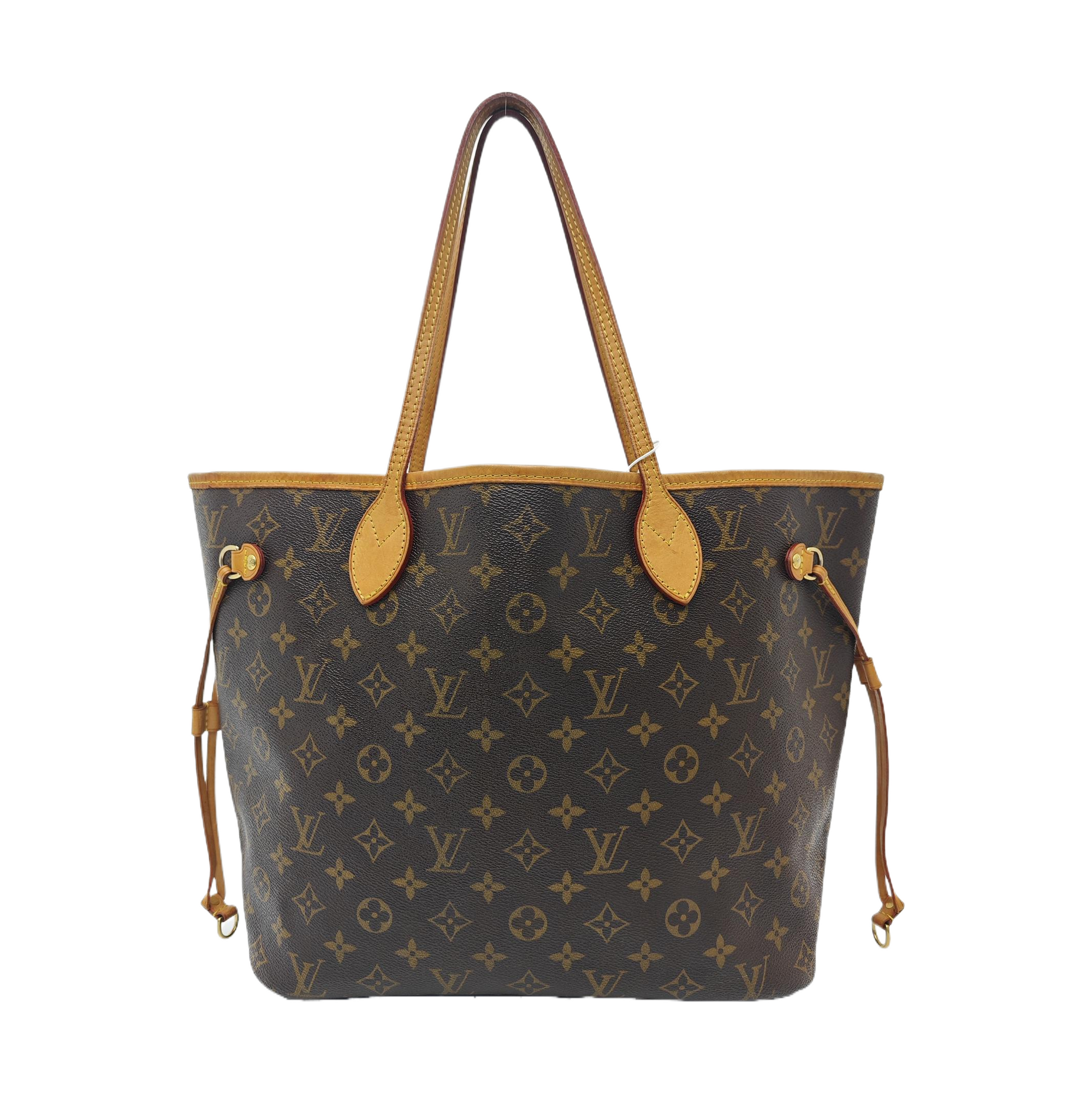 NEVERFULL MM Monogram Coated Canvas Brown