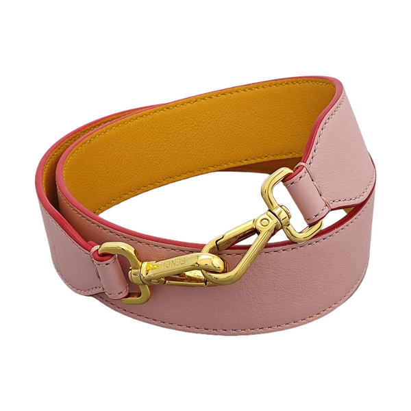 Leather Bag Strap Pink