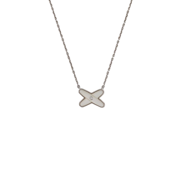 Jeux De Liens 18k White Gold Silver Necklace