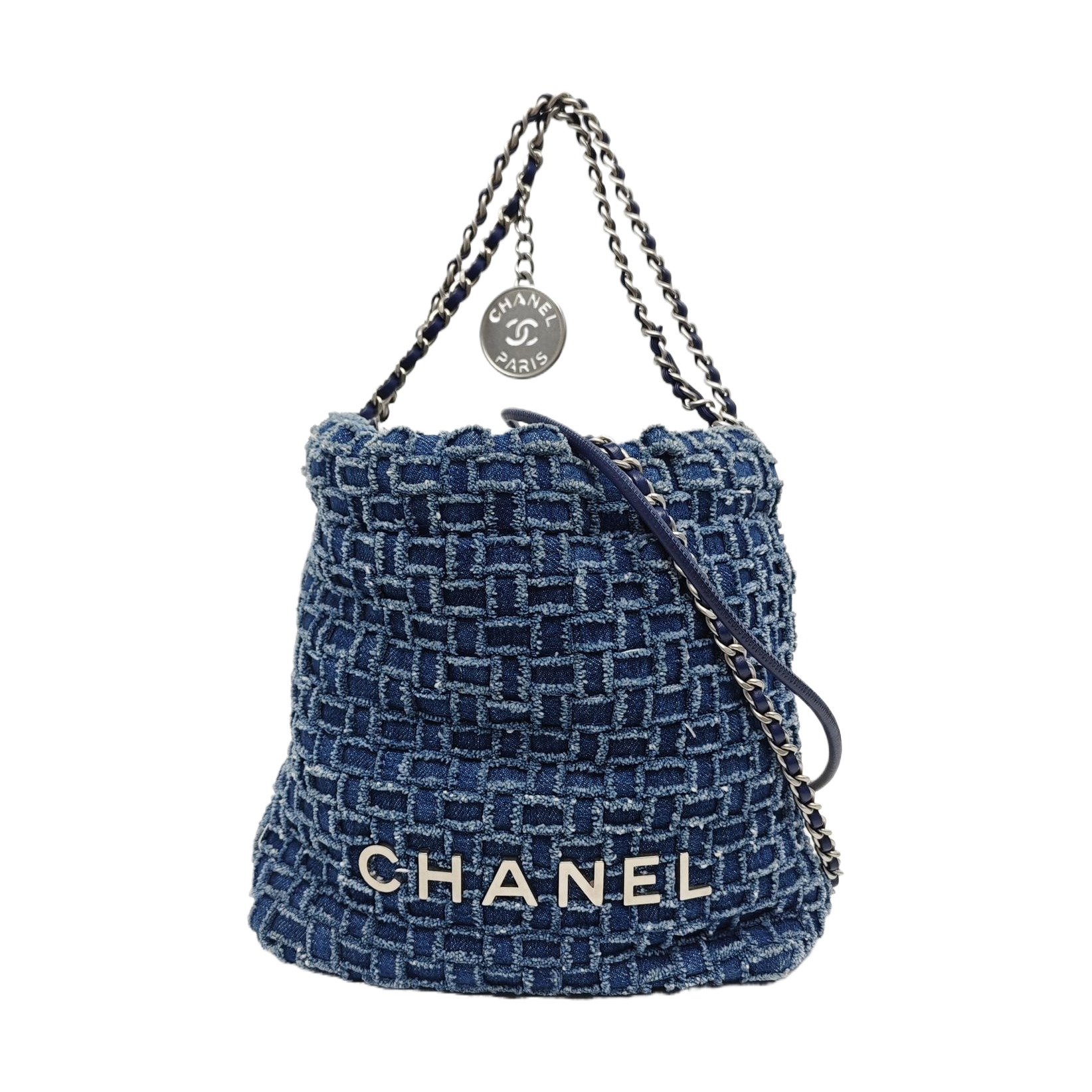 CHANEL 22 Mini Fabric Blue
