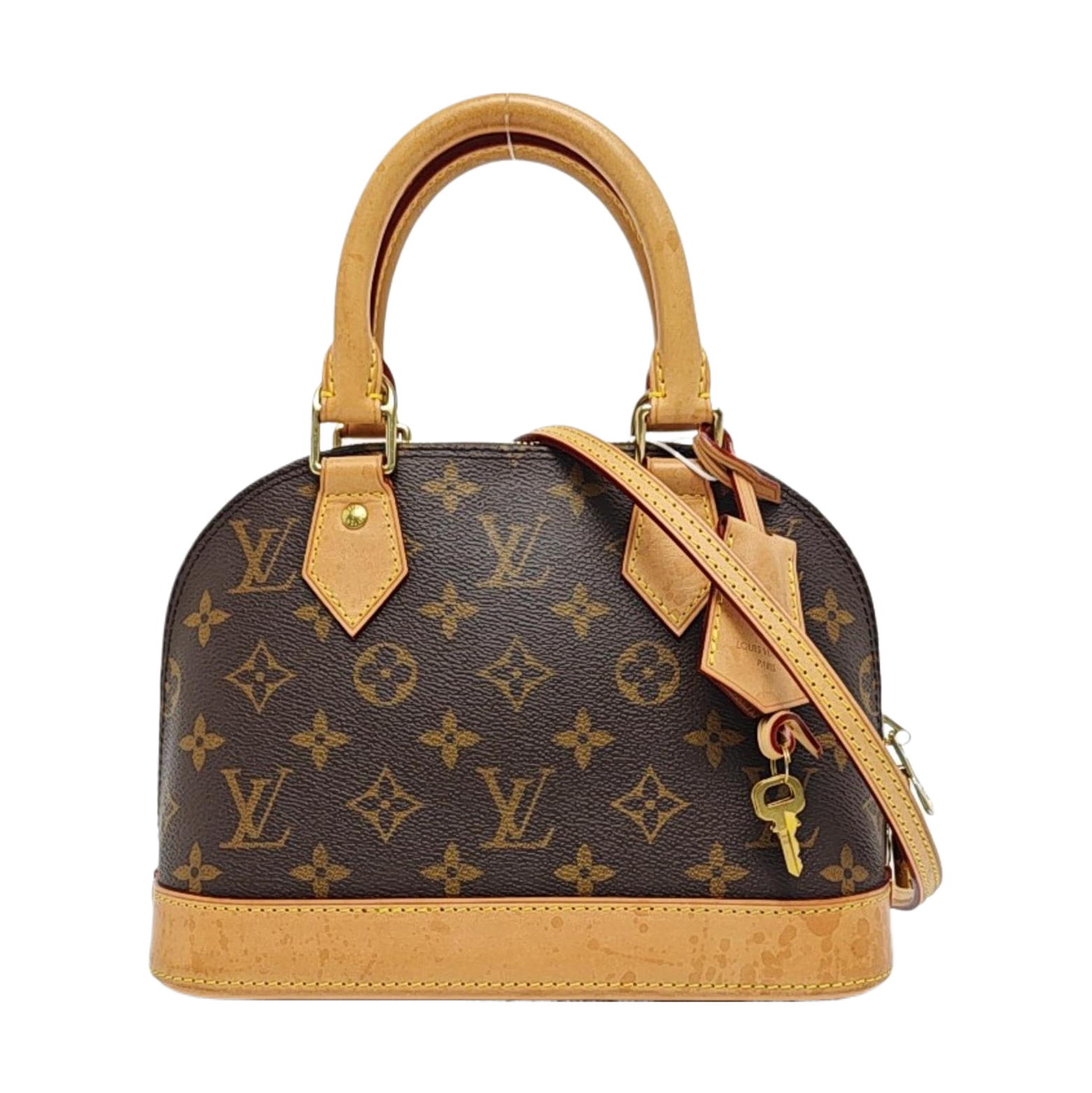 ALMA BB Monogram Coated Canvas Brown