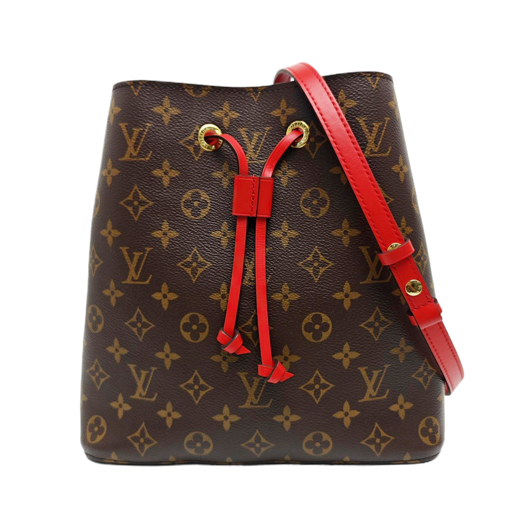 NÉONOÉ MM Monogram Coated Canvas Brown