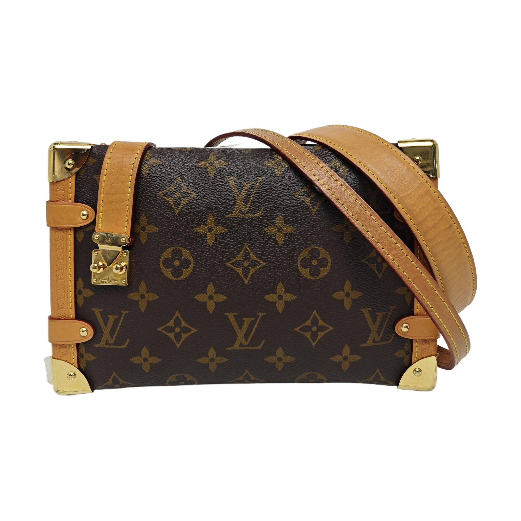 SIDE TRUNK MM Monogram Coated Canvas Brown