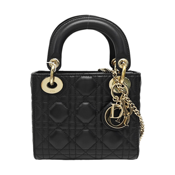 Lady Dior Mini Cannage Lambskin Black