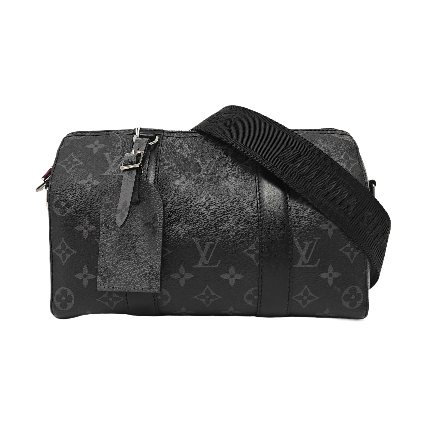 KEEPALL Monogram Coated Canvas Black