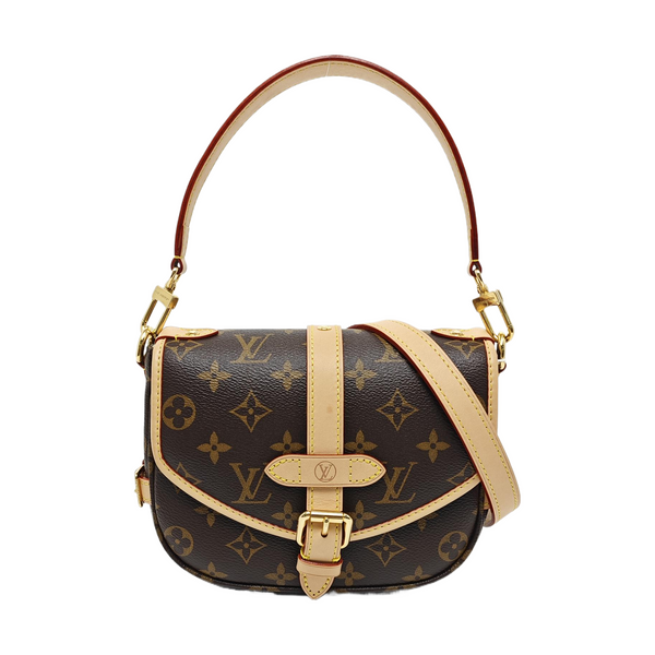 SAUMUR BB Monogram Coated Canvas Brown