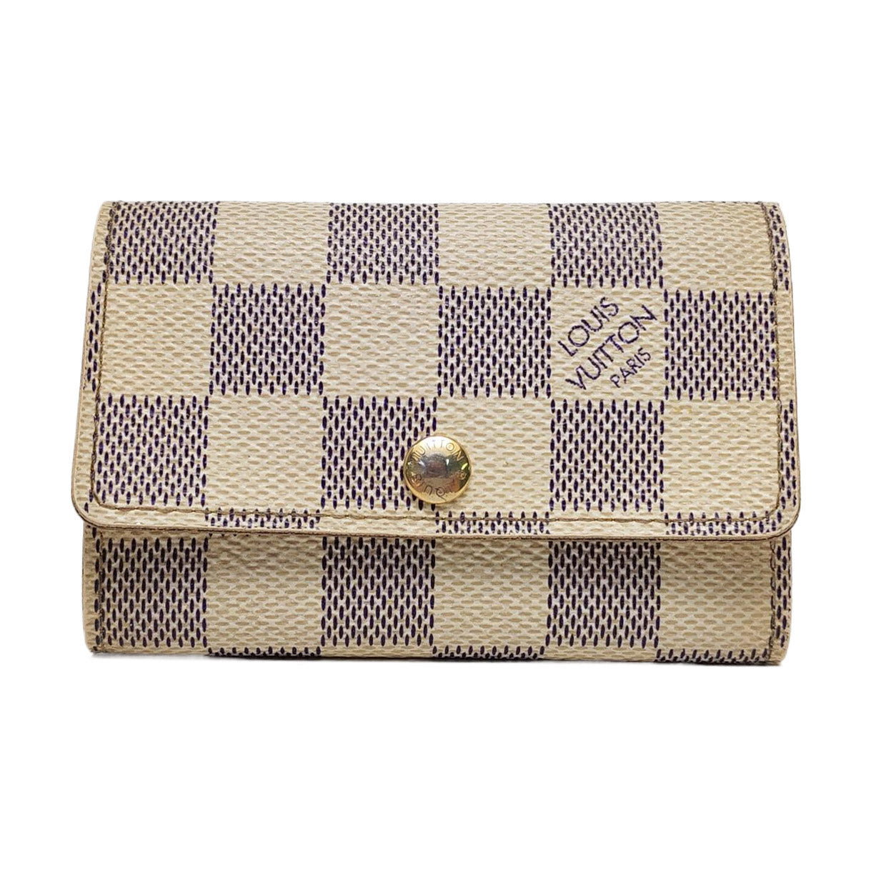 Damier Azur Coated Canvas Key Pouch White