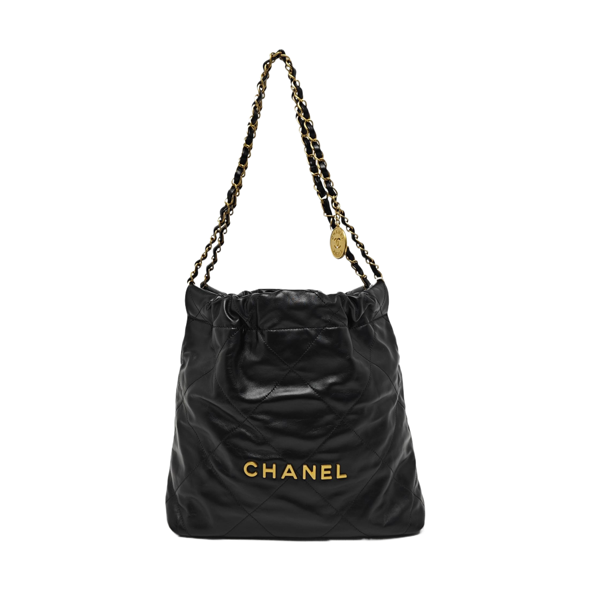 CHANEL 22 Small Quilted Calfskin Black