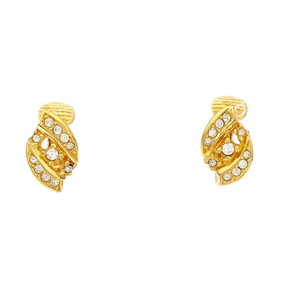Metal Gold Clip On Earrings