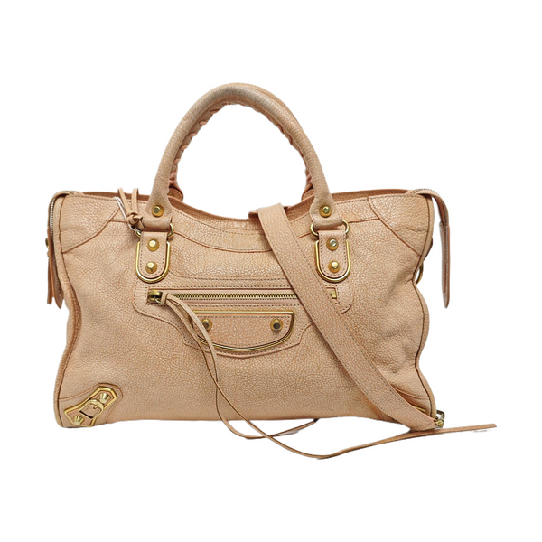 Classic Metallic Edge City Leather Pink