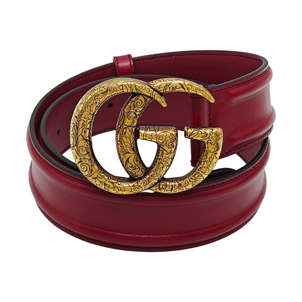 Leather Belt Red