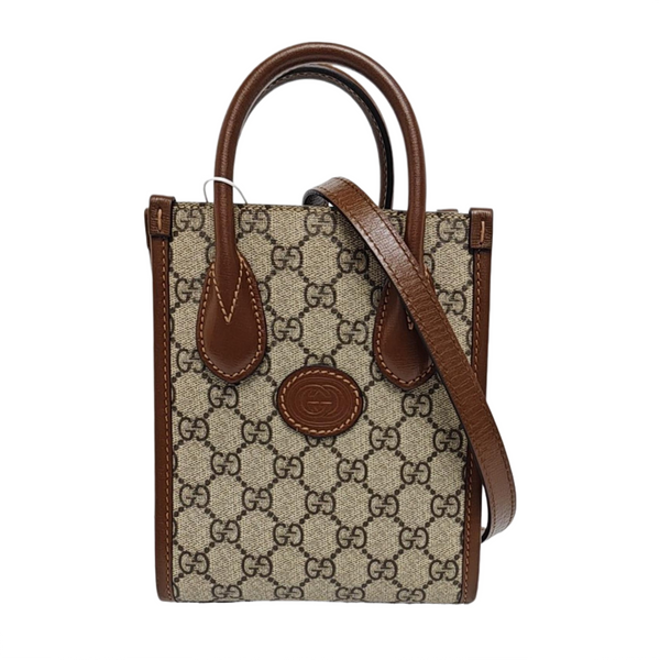 Retro Mini Monogram Coated Canvas Beige