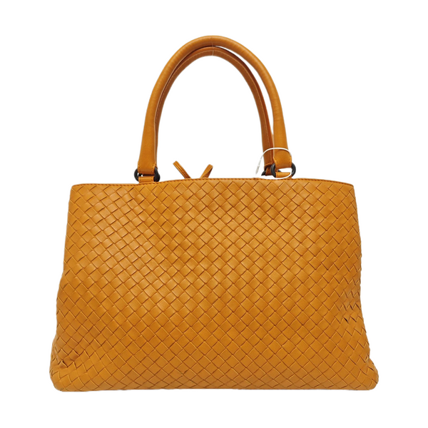 Lambskin Top Handle Bag Orange