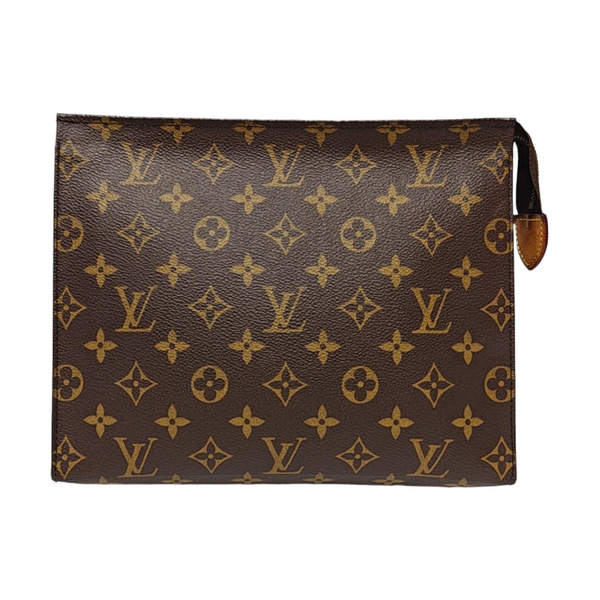 TOILET POCKET 26 Monogram Coated Canvas Brown