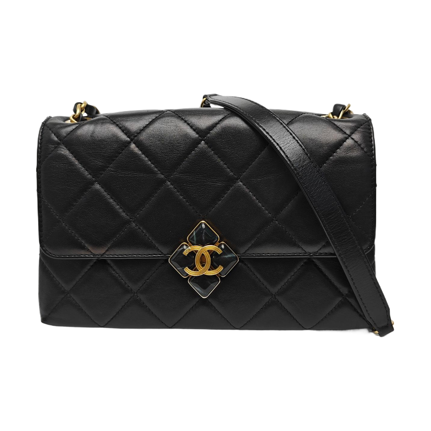 WOC Quilted Lambskin Black