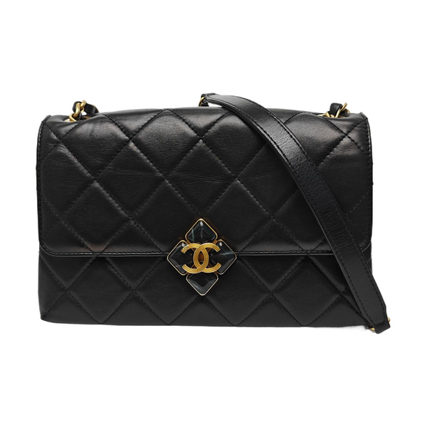 WOC Quilted Lambskin Black