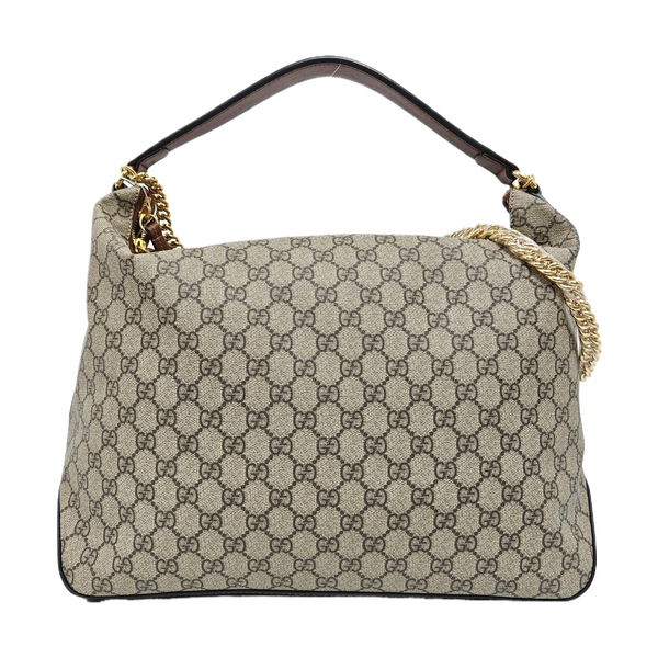 Monogram Coated Canvas Shoulder Bag Black