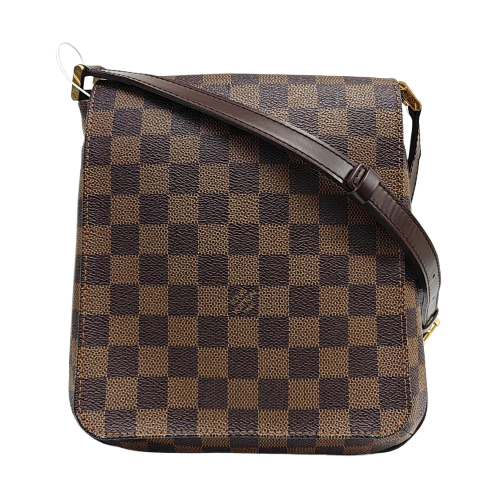 MUSETTE TANGO Damier Ebene Coated Canvas Brown