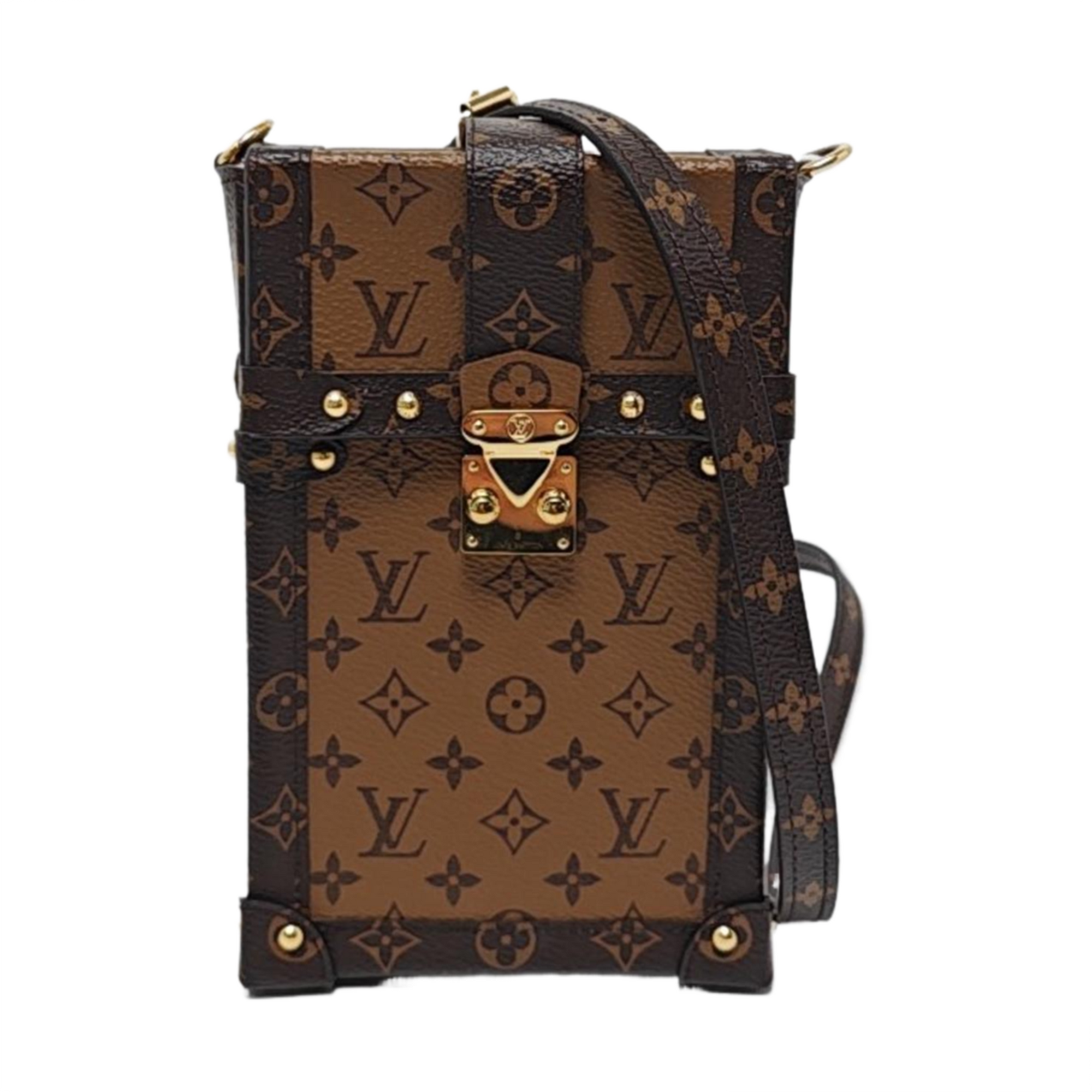 TRUNK Monogram Coated Canvas Brown