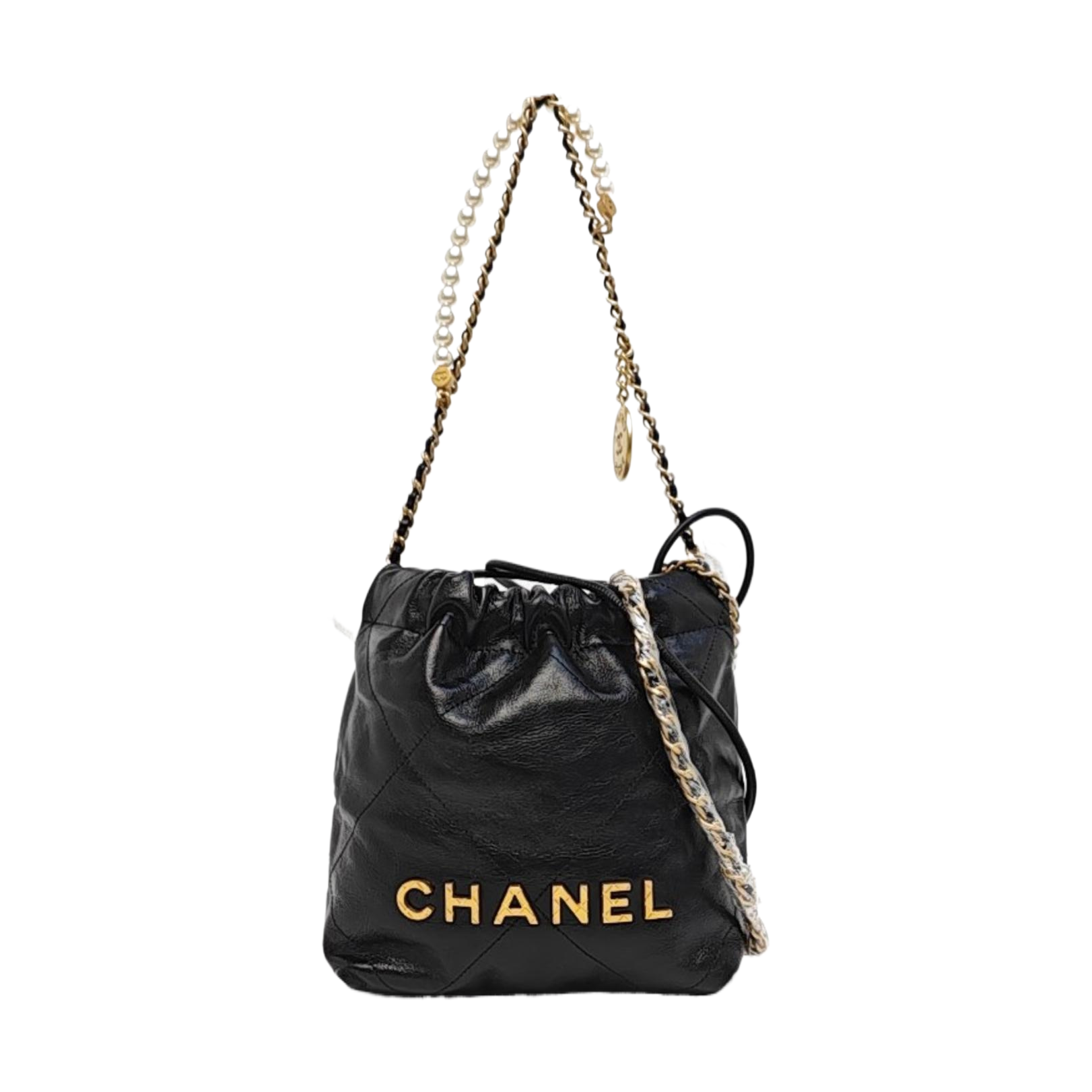 CHANEL 22 Mini Quilted Calfskin Black