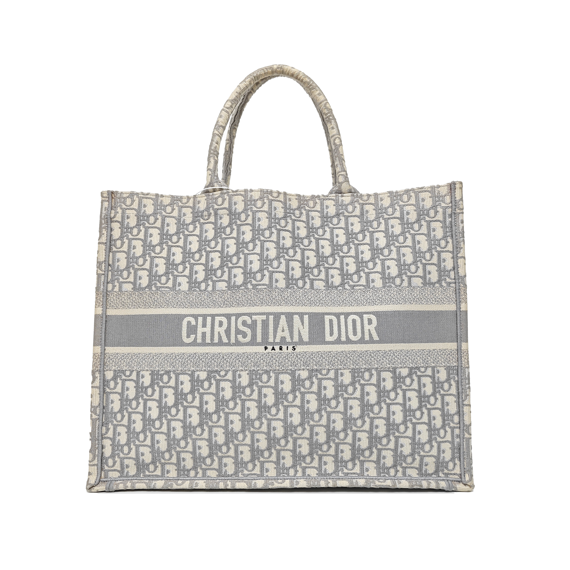 Book Tote Large Oblique Canvas Gray