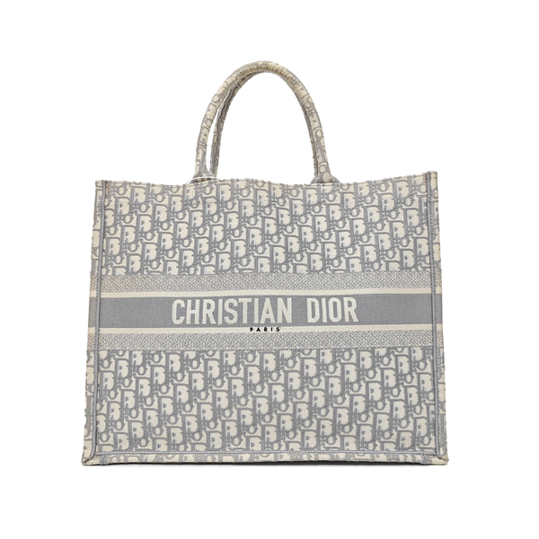 Book Tote Large Oblique Canvas Gray