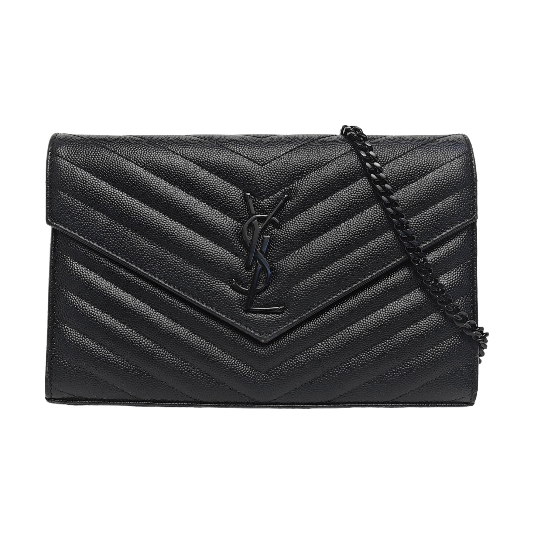 MONOGRAM Medium Chevron Calfskin Black