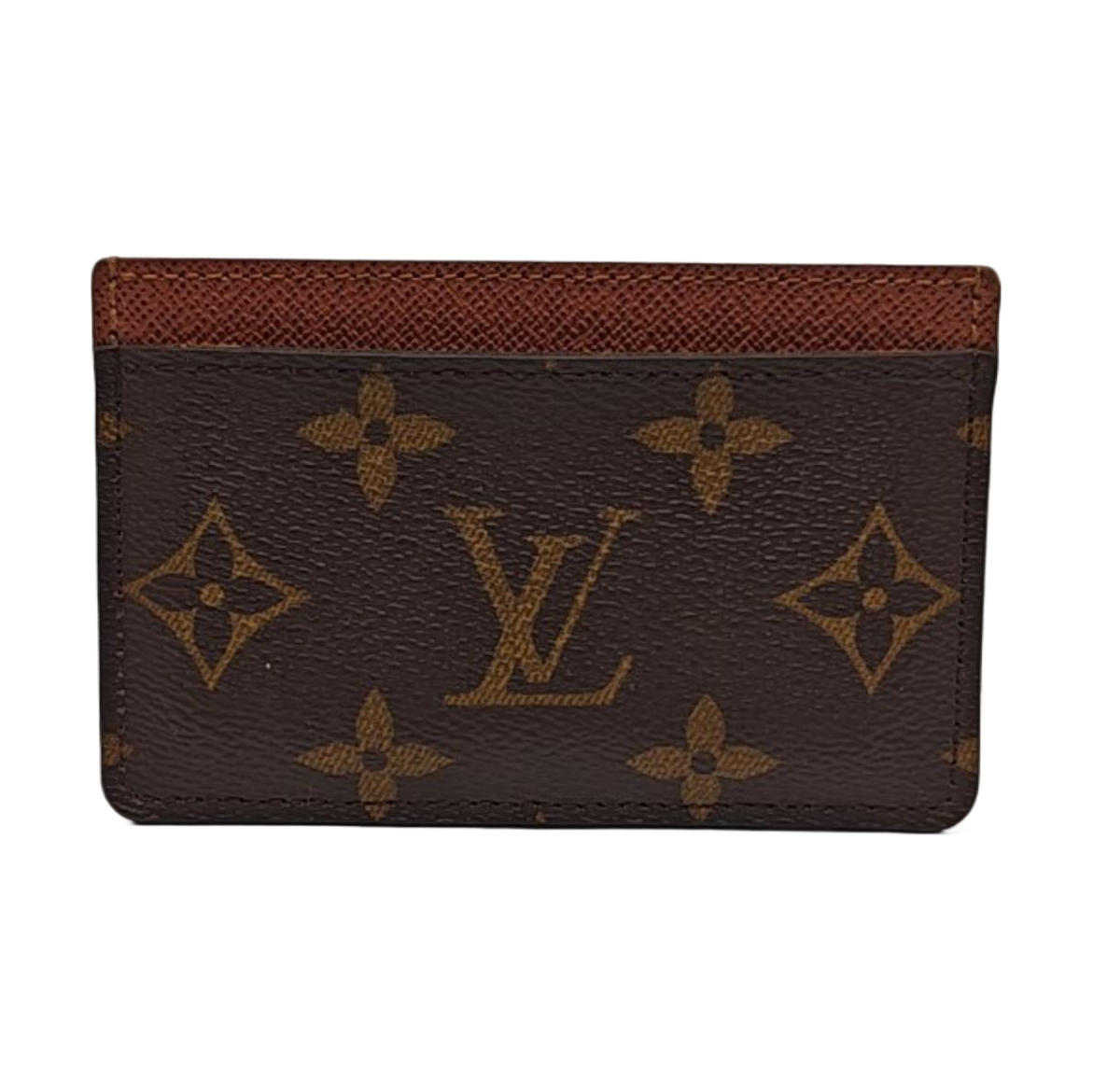 Monogram Coated Canvas Card Holder Brown