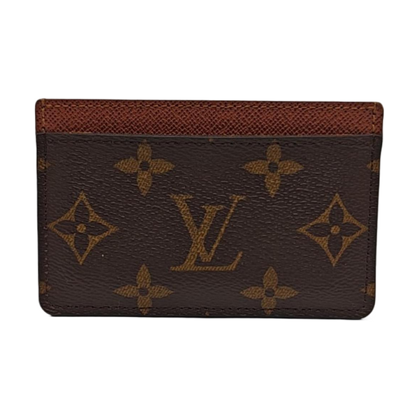 Monogram Coated Canvas Card Holder Brown