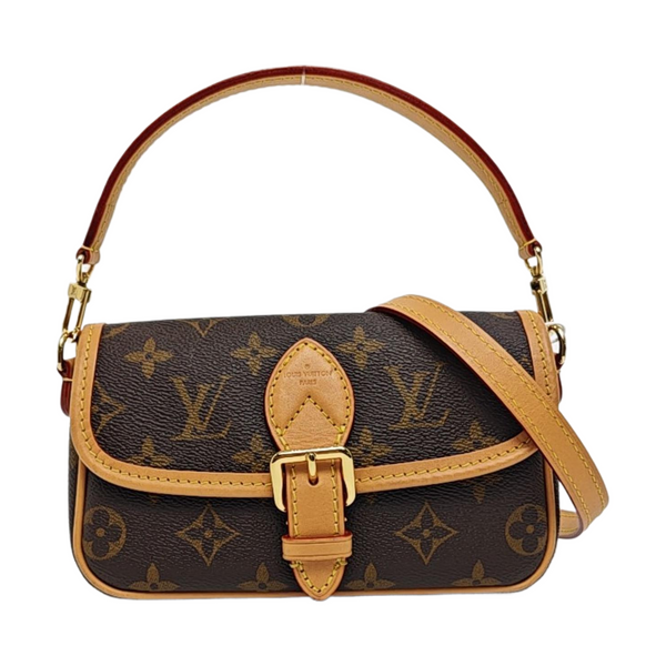 DIANE Nano Monogram Coated Canvas Brown