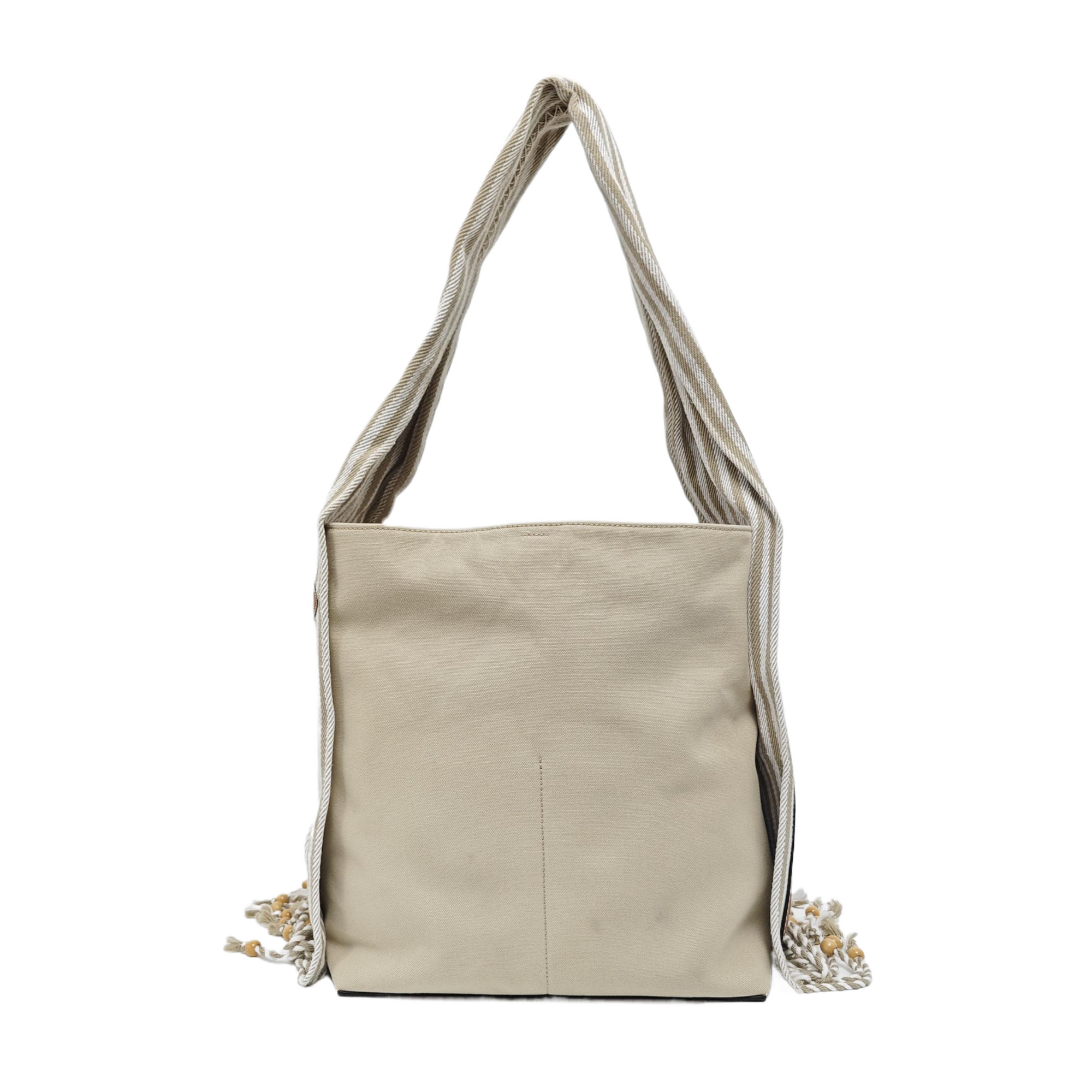 Canvas Top Handle Bag Beige